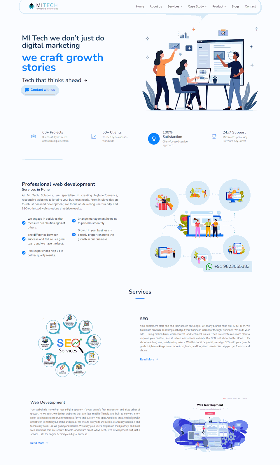 Mobile-friendly UI showcase on phone screen